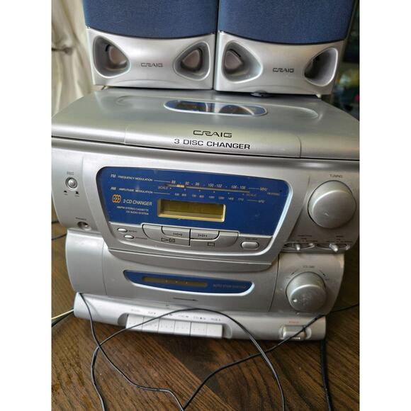 Craig CM4371 AM/FM Stereo Cassette Player 3 CD Changer Read - tested! Works! - Picture 2 of 16